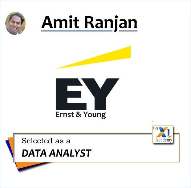 Amit Ranjan - Selected as Data Analyst at Ernst & Young